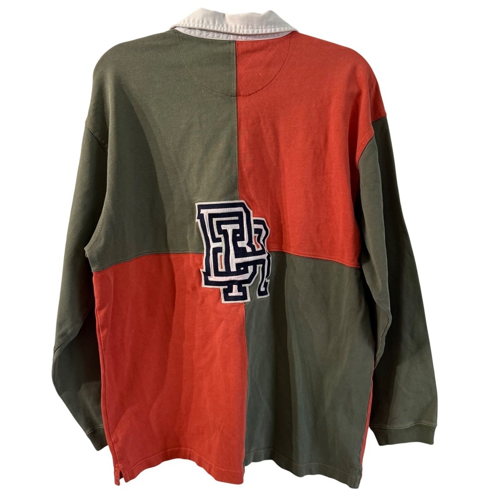 Vintage 90s ColorBlock Banana Republic Rugby Heavy Cotton XL Polo Mens Shirt